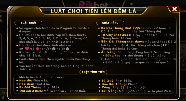 Sức Hút Cuồng Nhiệt Từ Game Tiến Lên Đếm Lá Tại RikBet Đẳng Cấp