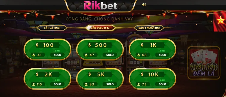 Sức Hút Cuồng Nhiệt Từ Game Tiến Lên Đếm Lá Tại RikBet Đẳng Cấp