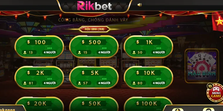 Mậu Binh Tại RikBet Trải Nghiệm Đỉnh Cao Cho Những Cao Thủ Bài Trí Tuệ