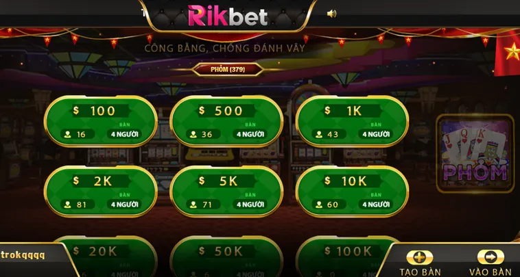 Phỏm Tại RikBet Trải Nghiệm Bài Bạc Đỉnh Cao Nhất Hiện Nay