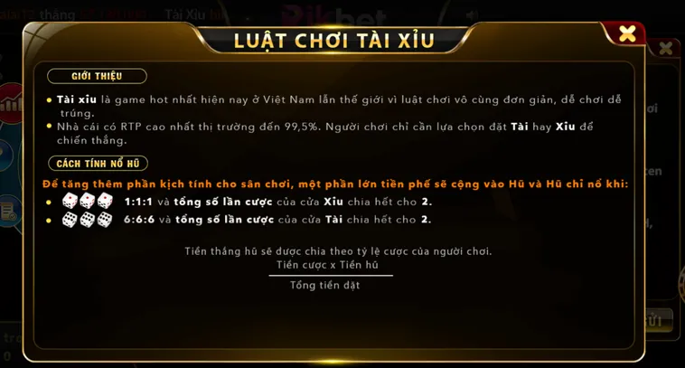 Tài Xỉu Live Tại RikBet Trải Nghiệm Cá Cược Trực Tuyến Đẳng Cấp Đỉnh Cao